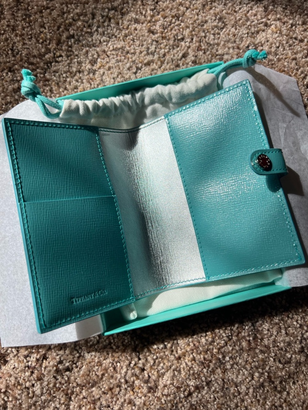 Tiffany & Co. Small Saffiano Leather Notebook Cover in Signature Blue - Picture 2 of 4